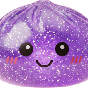 Glitter Dumpling Squishy Lila Dröm — i klämmet, mjukt slow-rise-skum
