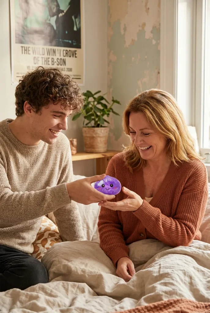 Glitter Dumpling Squishy Lila Dröm som presenttips