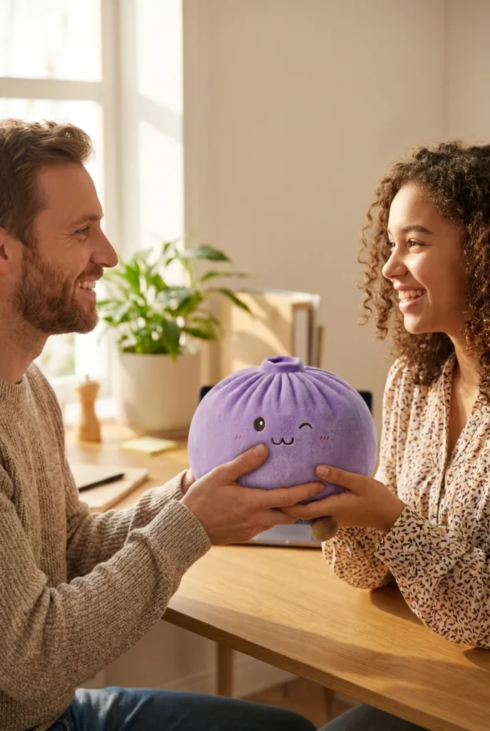 Dumpling Squishy Geant Lila XXL som presenttips