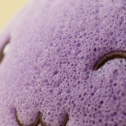 Dumpling Squishy Geant Lila XXL — närbild på strukturen