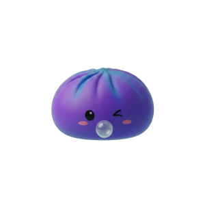Dumpling Squishy Purple Rare Blow Kosmisk — i klämmet, mjukt slow-rise-skum