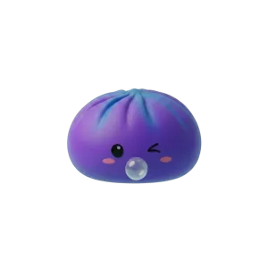 Dumpling Squishy Purple Rare Blow Kosmisk — i klämmet, mjukt slow-rise-skum