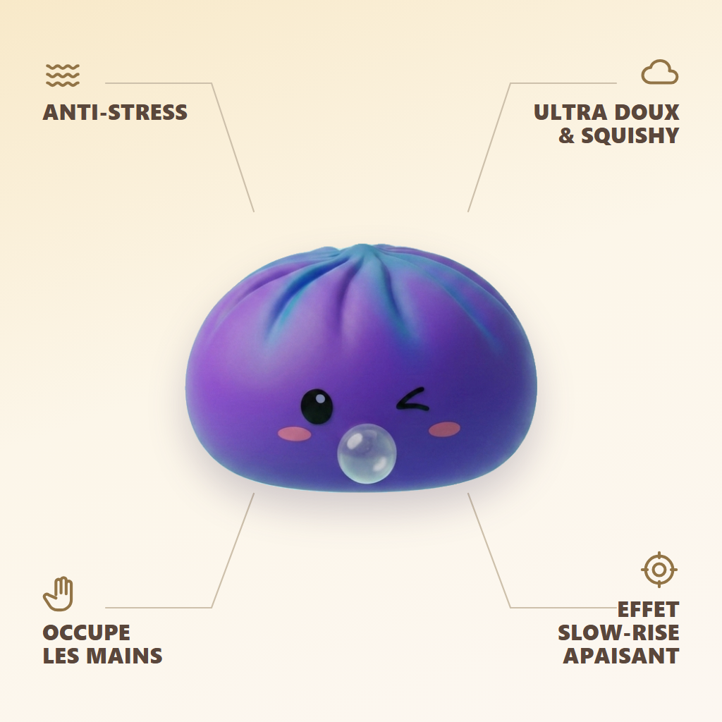 Dumpling Squishy Purple Rare Blow Kosmisk — dess fördelar