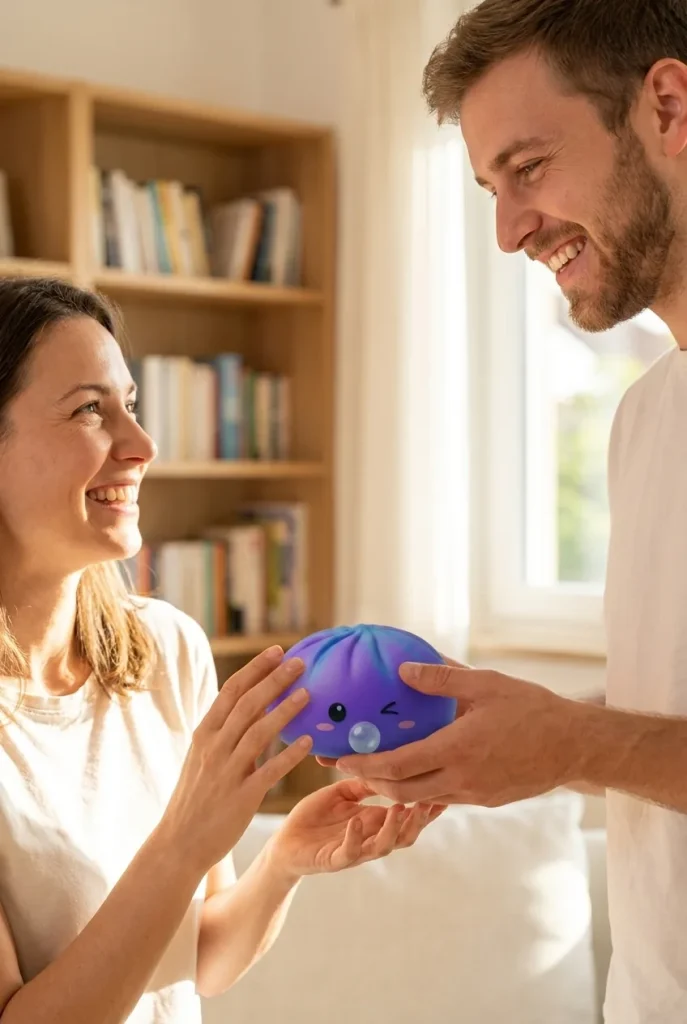 Dumpling Squishy Purple Rare Blow Kosmisk som presenttips