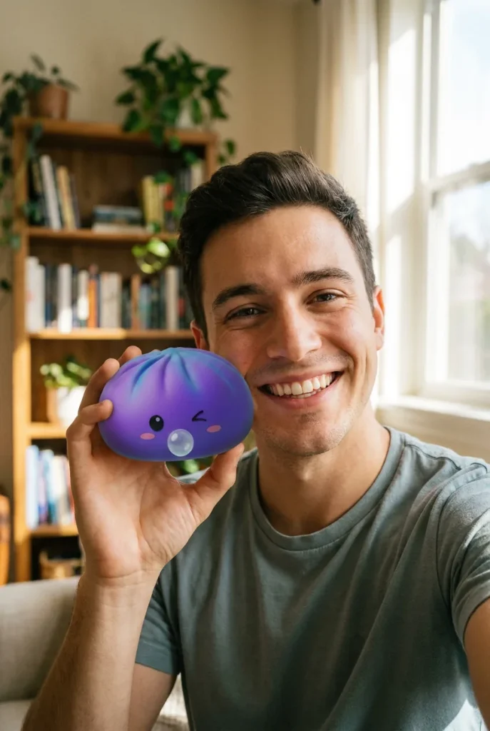 Dumpling Squishy Purple Rare Blow Kosmisk i vardagen