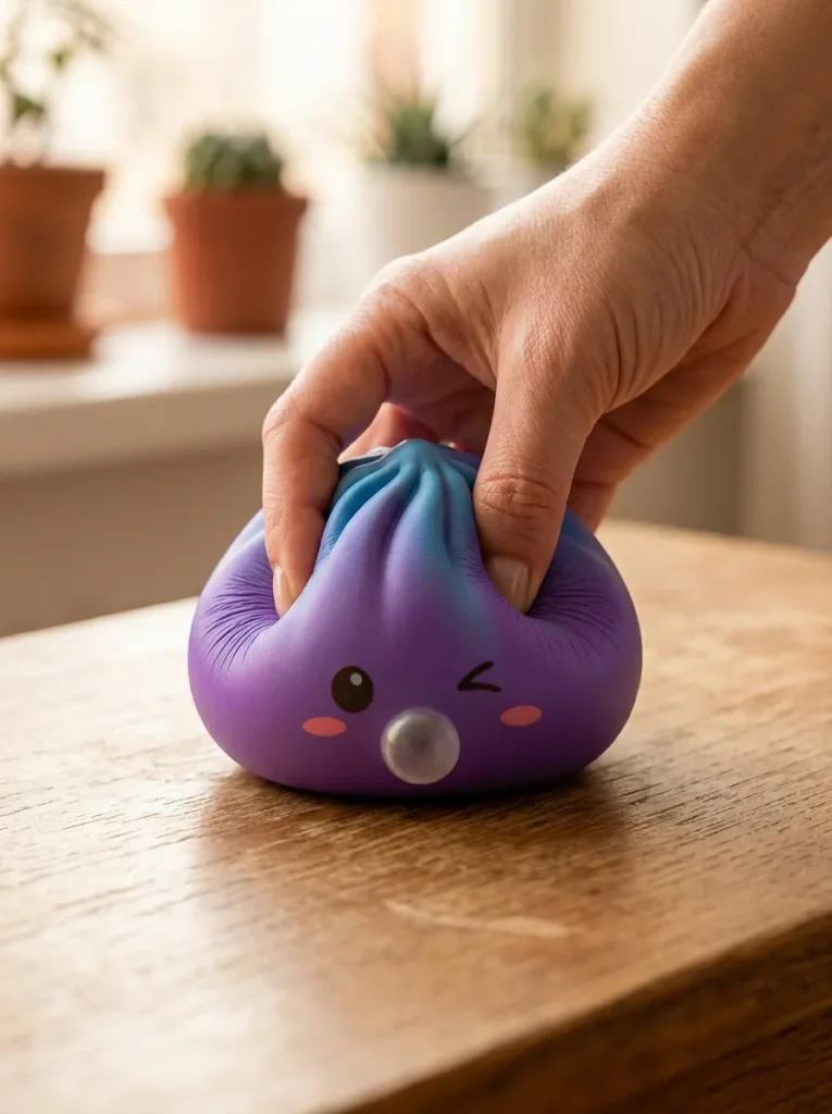 Dumpling Squishy Purple Rare Blow Kosmisk mitt i klämmet