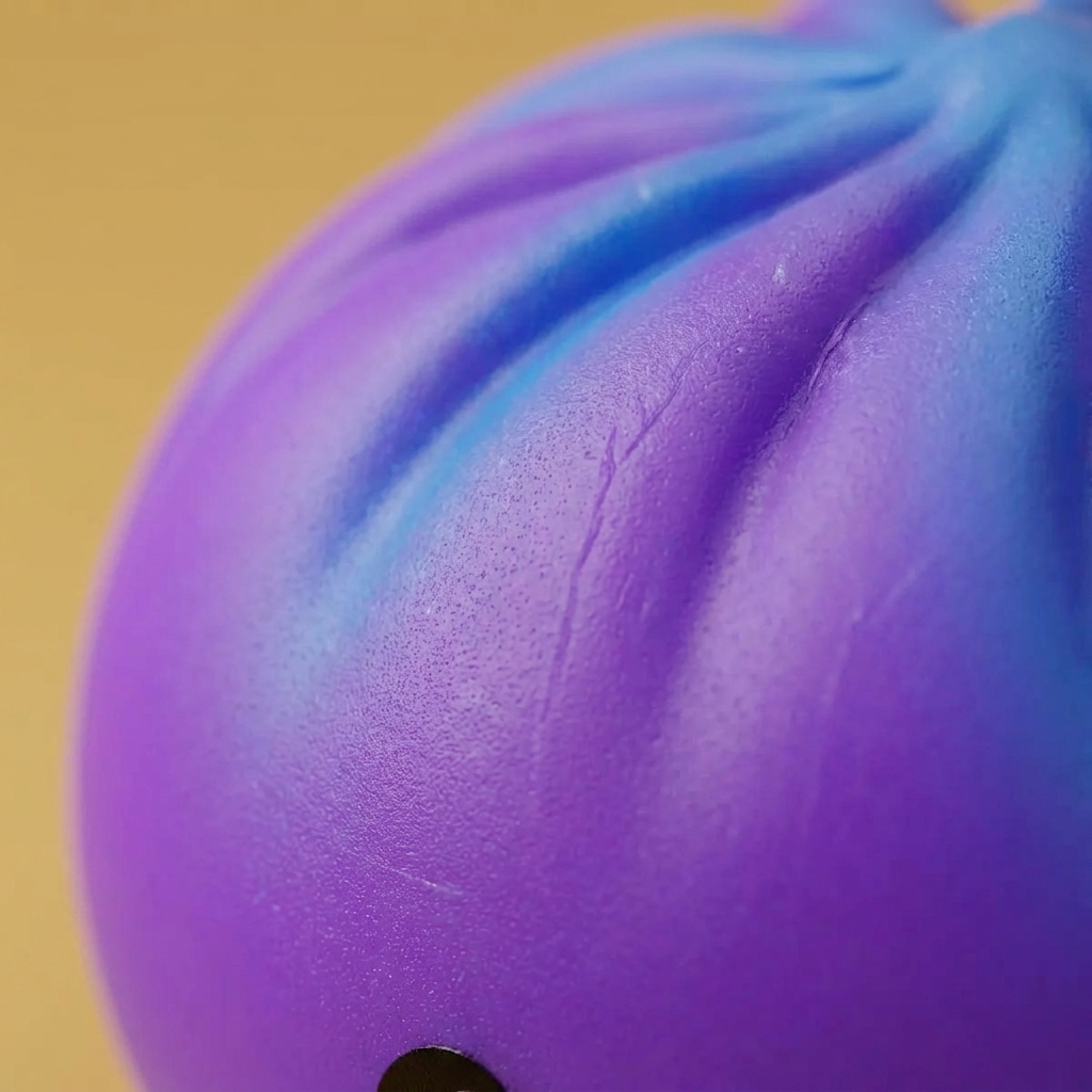 Dumpling Squishy Purple Rare Blow Kosmisk — närbild på strukturen