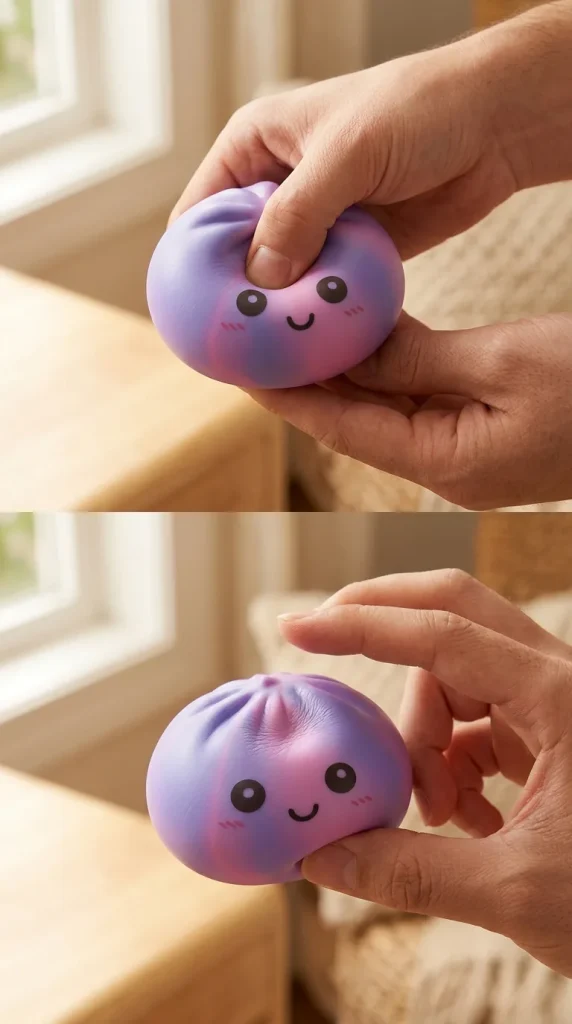 Tie-Dye Dumpling Squishy Violet mitt i klämmet