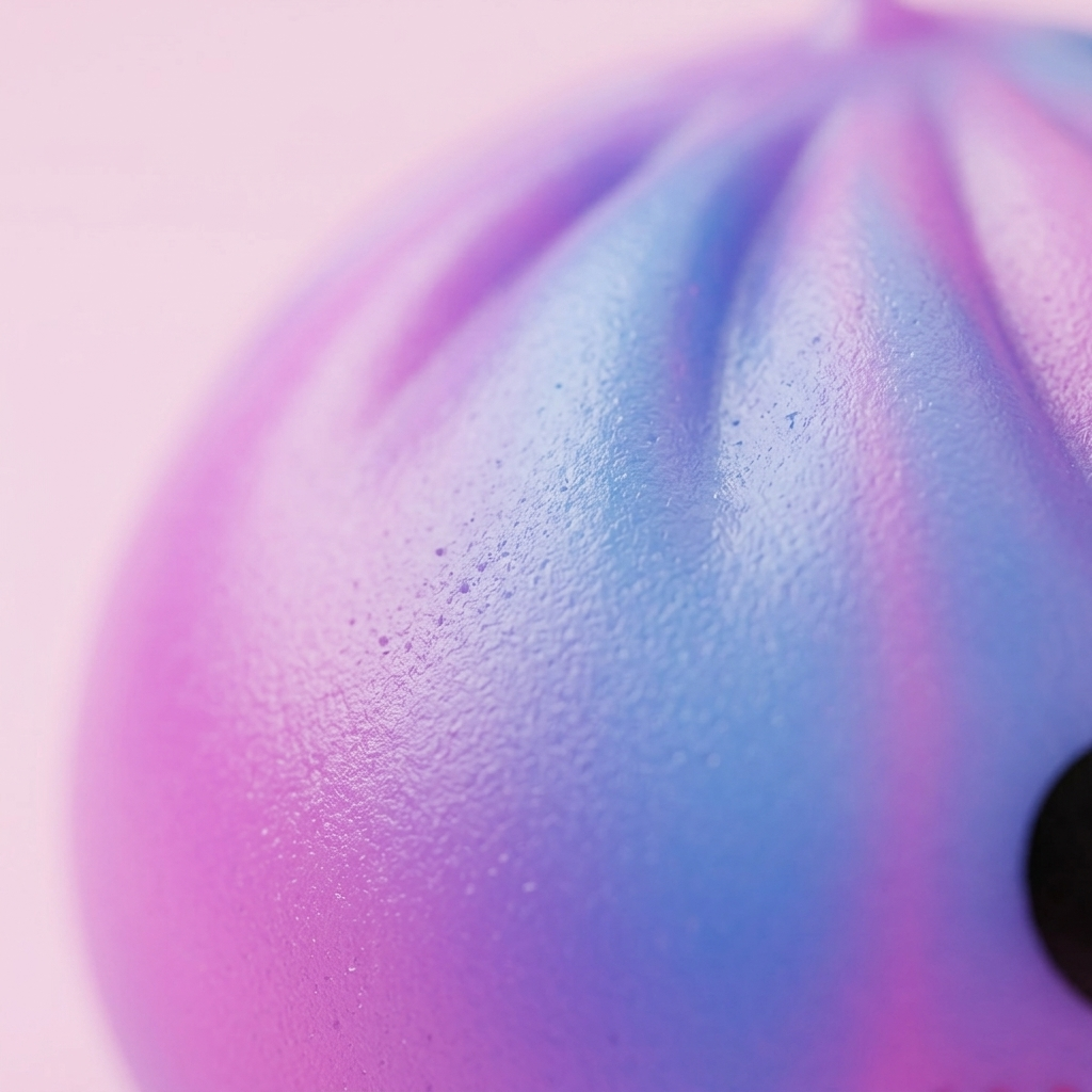 Tie-Dye Dumpling Squishy Violet — närbild på strukturen