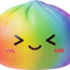 Rainbow Dumpling Squishy i Regnbågsfärger — i klämmet, mjukt slow-rise-skum