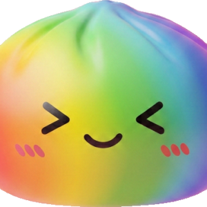 Rainbow Dumpling Squishy i Regnbågsfärger — i klämmet, mjukt slow-rise-skum