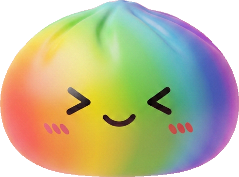 Rainbow Dumpling Squishy i Regnbågsfärger — i klämmet, mjukt slow-rise-skum