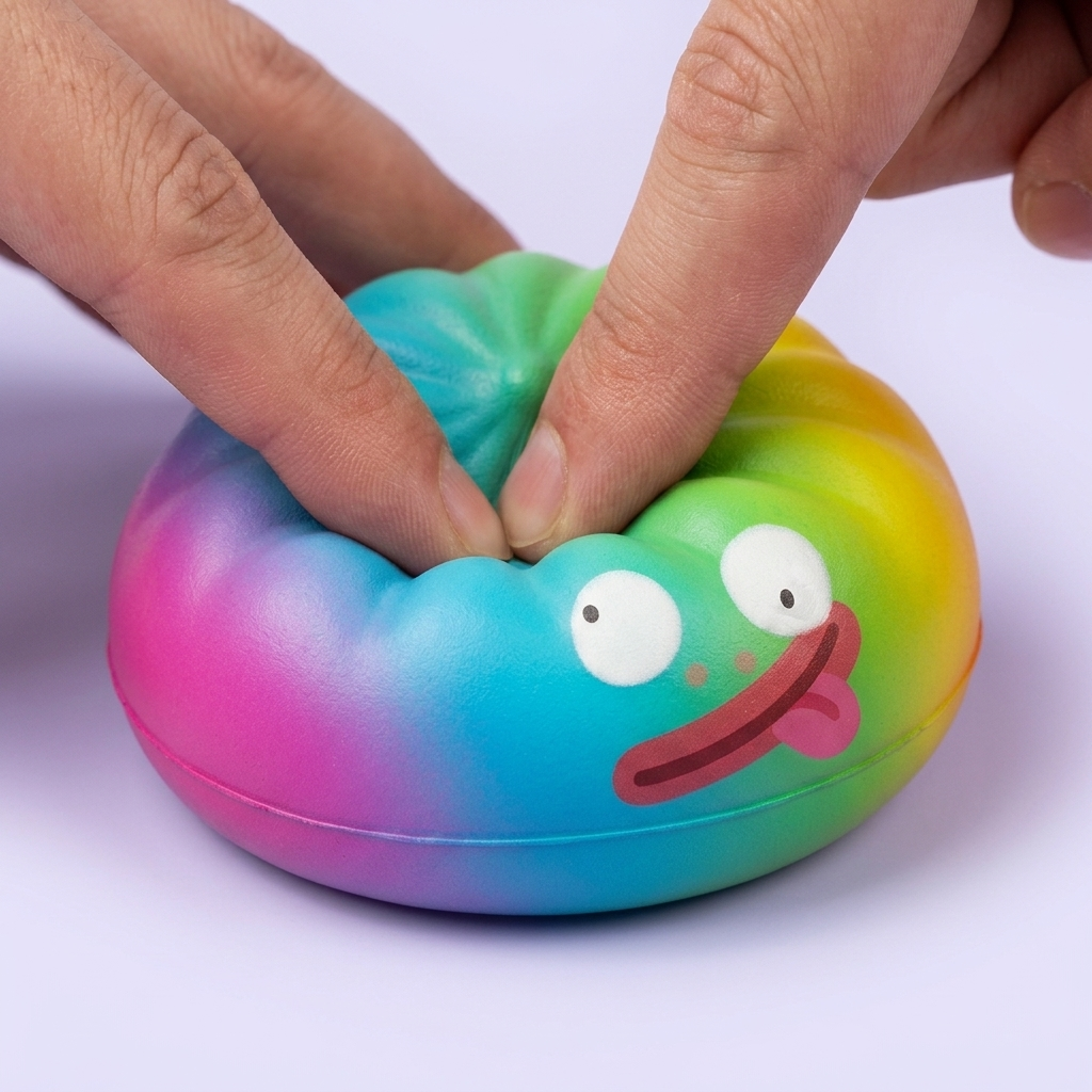 Rainbow Mystery Dumplings Squishy Regnbågsupplaga — slow-rise-effekt, skummet återtar långsamt sin form