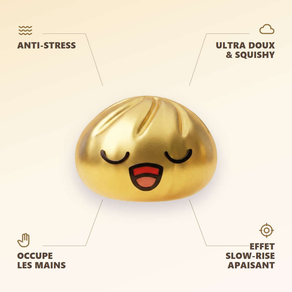 Rare Dumpling Squishy Guld Skatt — dess fördelar