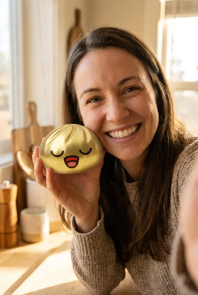Rare Dumpling Squishy Guld Skatt i vardagen