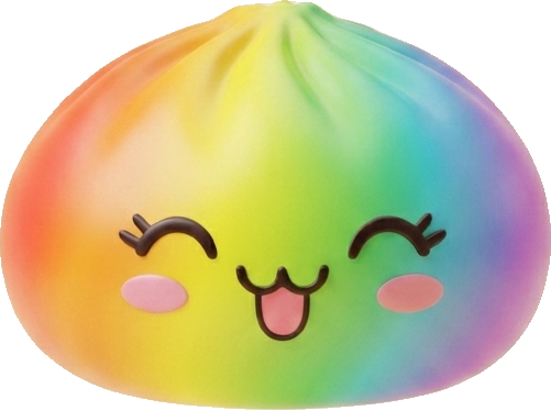 Rare Dumpling Squishy Regnbåge — i klämmet, mjukt slow-rise-skum