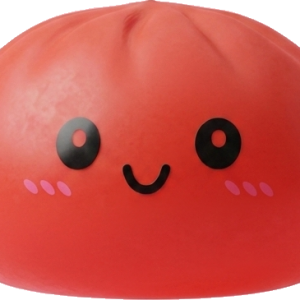 Dumpling Squishy Körsbärsröd — i klämmet, mjukt slow-rise-skum