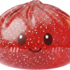 Glitter Dumpling Squishy Röd Lycka — i klämmet, mjukt slow-rise-skum
