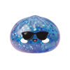 Sparkle Sunglasses Dumpling Squishy Blå Glitter — i klämmet, mjukt slow-rise-skum