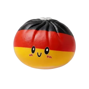 Flag Squishy Toy Dumpling Tyskland — i klämmet, mjukt slow-rise-skum
