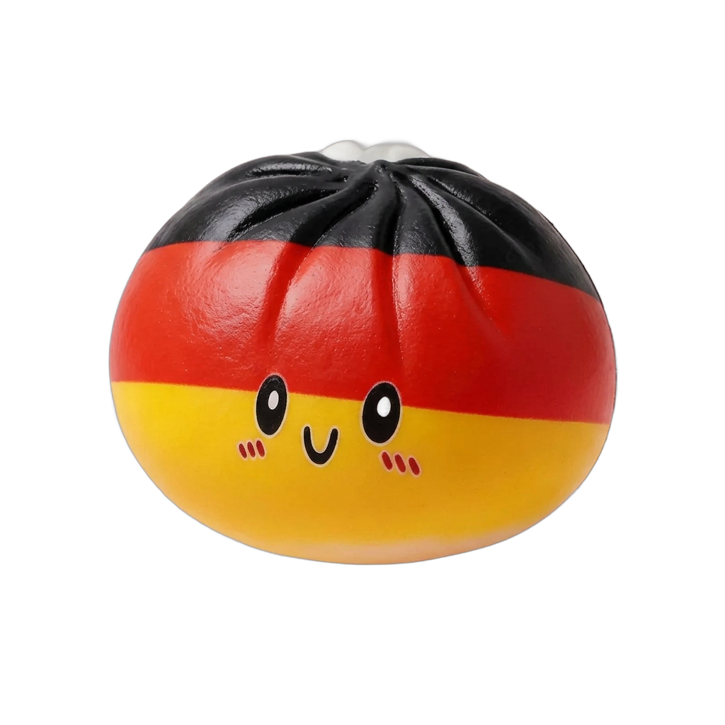 Flag Squishy Toy Dumpling Tyskland — i klämmet, mjukt slow-rise-skum