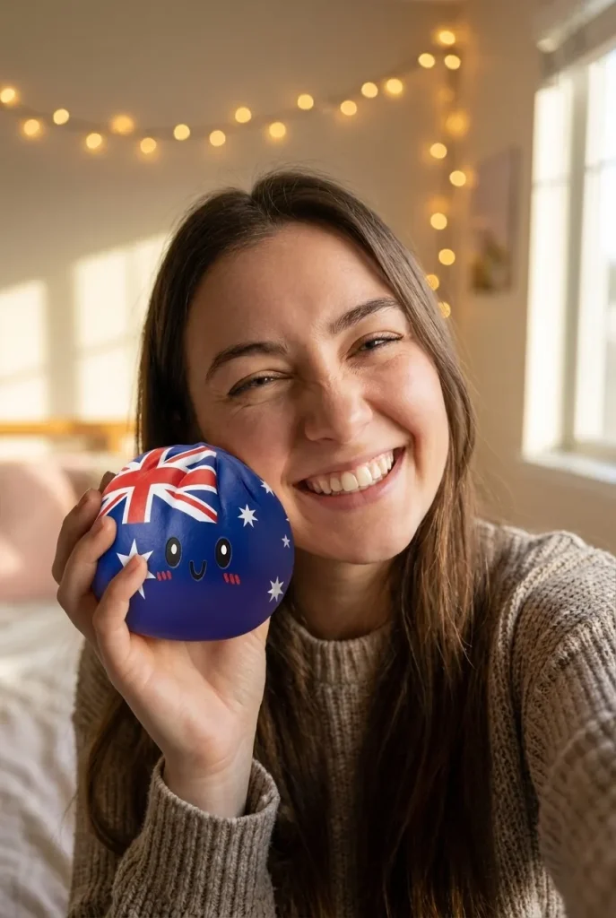 Flag Squishy Dumpling Australien i vardagen