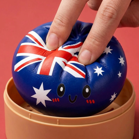 Flag Squishy Dumpling Australien — i klämmet, mjukt slow-rise-skum