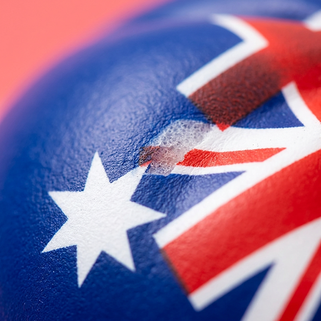 Flag Squishy Dumpling Australien — närbild på strukturen