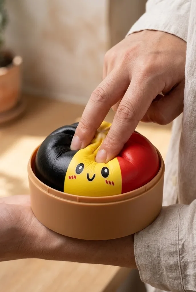 Squishy Dumpling Flag Belgien mitt i klämmet