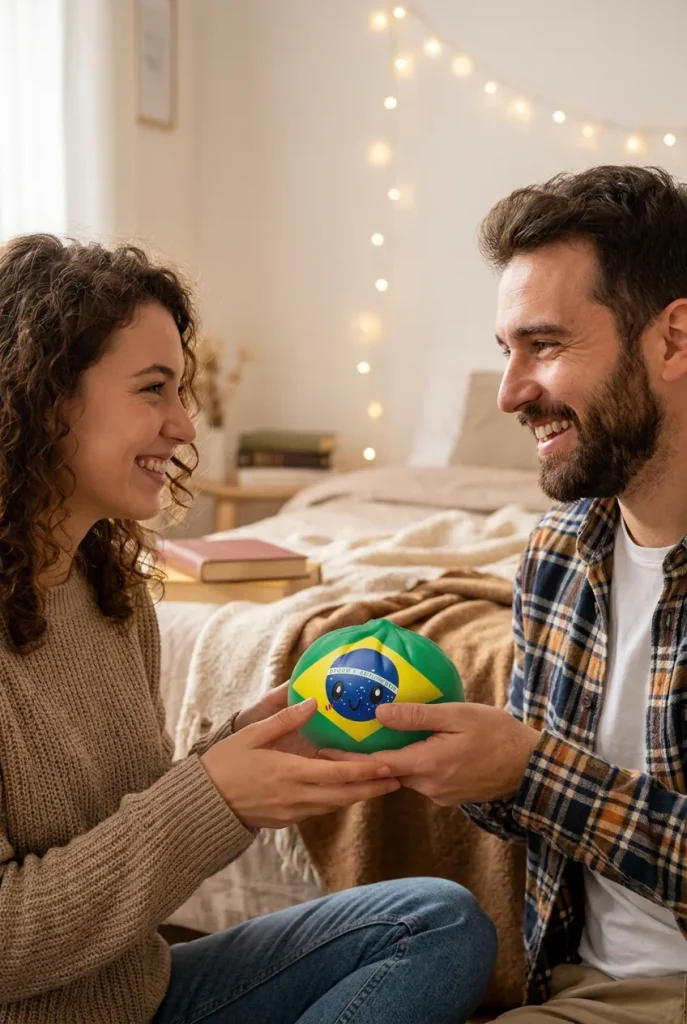 Dumpling Squishy Flag Brasilien som presenttips
