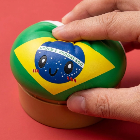 Dumpling Squishy Flag Brasilien — i klämmet, mjukt slow-rise-skum