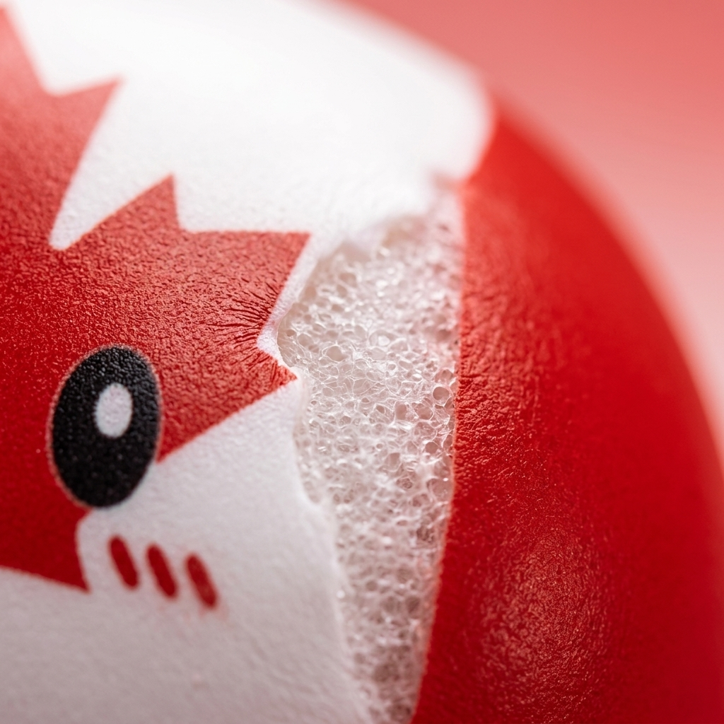 Flag Squishy Dumpling Kanada med Bambukorg — närbild på strukturen