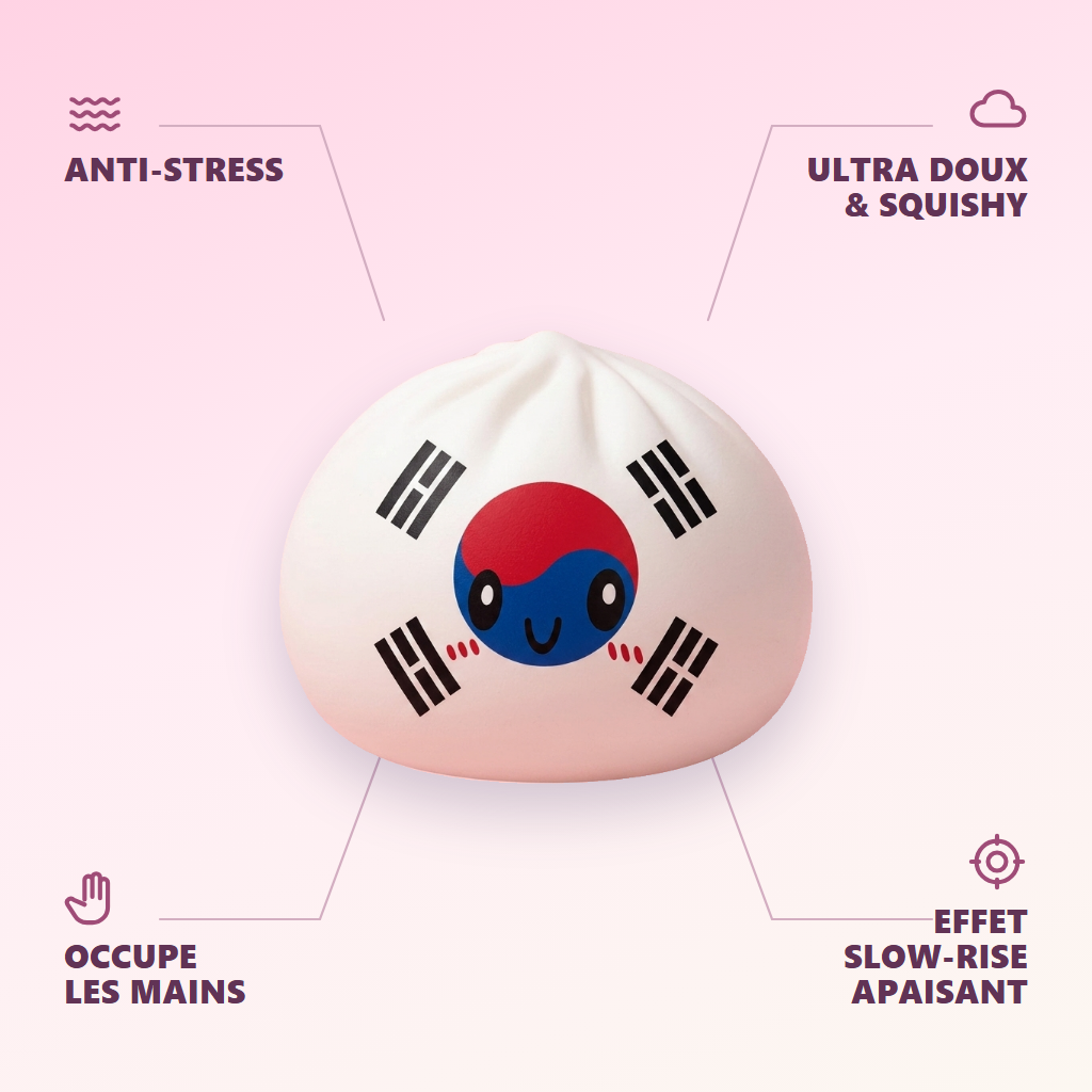 Flag Squishy Dumpling Sydkorea — dess fördelar