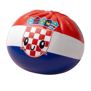 Flag Squishy Dumpling Kroatien — i klämmet, mjukt slow-rise-skum