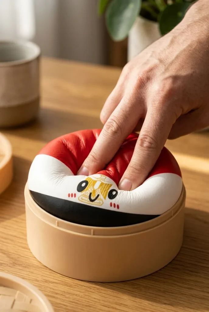Flag Dumpling Squishy Egypten mitt i klämmet