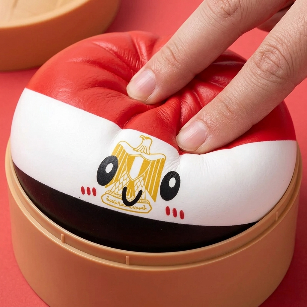 Flag Dumpling Squishy Egypten — i klämmet, mjukt slow-rise-skum