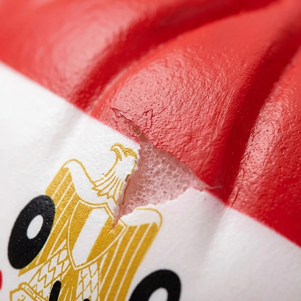 Flag Dumpling Squishy Egypten — närbild på strukturen