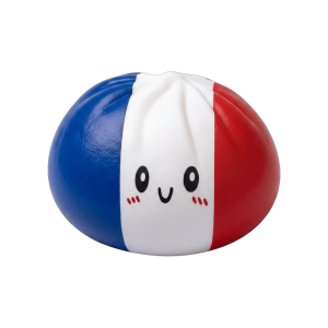 France Flag Squishy Dumpling Blå Vit Röd — i klämmet, mjukt slow-rise-skum