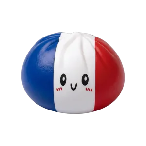 France Flag Squishy Dumpling Blå Vit Röd — i klämmet, mjukt slow-rise-skum