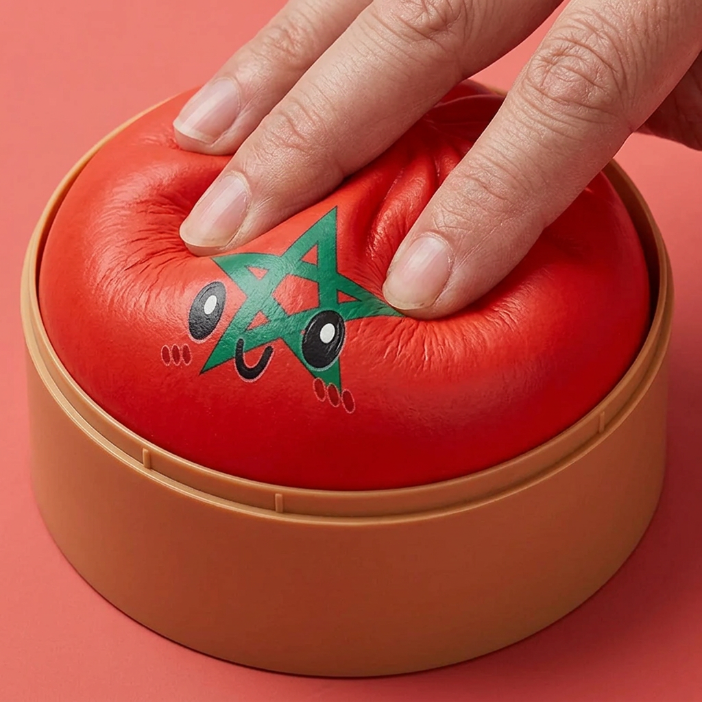 Flag Squishy Dumpling Marocko — i klämmet, mjukt slow-rise-skum