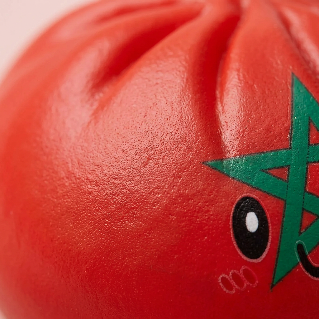 Flag Squishy Dumpling Marocko — närbild på strukturen