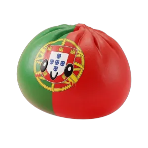 Squishy Dumpling Portugal Flaggmotiv — i klämmet, mjukt slow-rise-skum