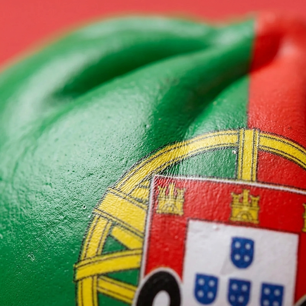 Squishy Dumpling Portugal Flaggmotiv — närbild på strukturen