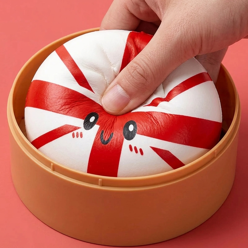 Flag Squishy Toy Storbritannien Dumpling — i klämmet, mjukt slow-rise-skum
