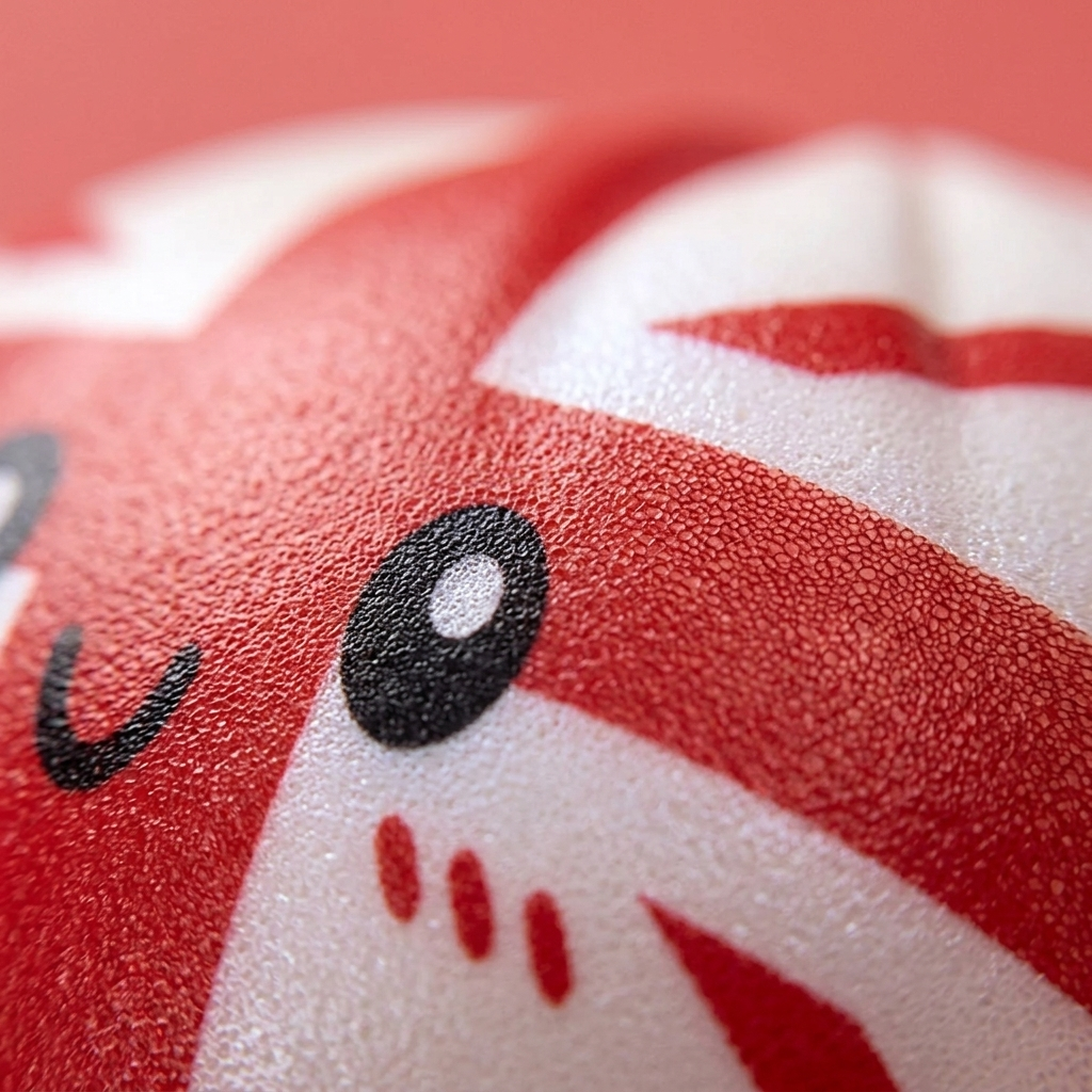 Flag Squishy Toy Storbritannien Dumpling — närbild på strukturen