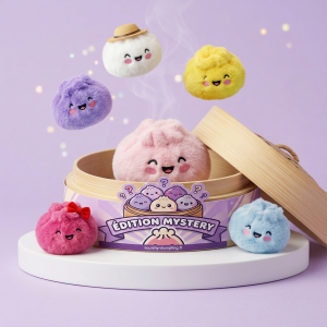 Dumpling Squishy Mystery Surprise Plysch — i klämmet, mjukt slow-rise-skum