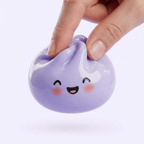 Dumpling Squishy Mystery Surprise Plysch — i klämmet, mjukt slow-rise-skum