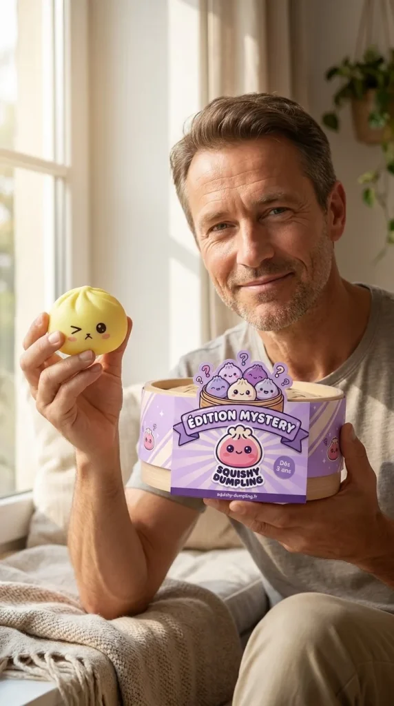 Mystery Dumpling Squishy Viral Överraskning med sin ask