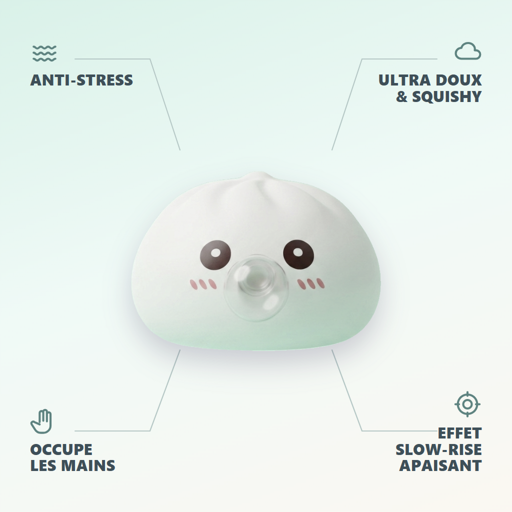 Giant Dumpling Squishy Molnvit — dess fördelar