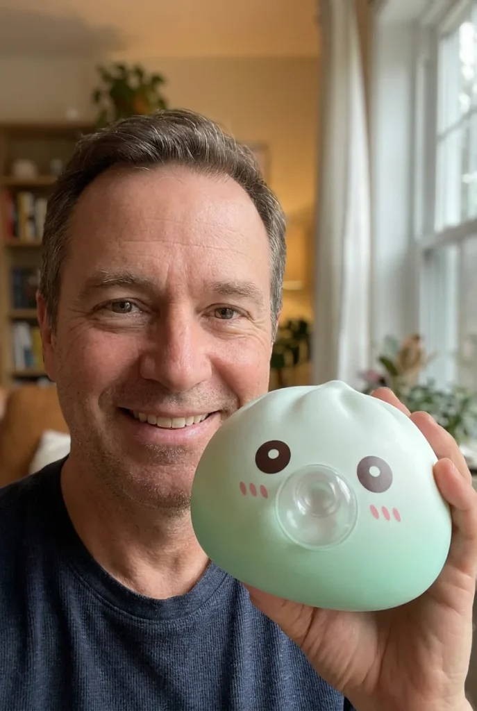 Giant Dumpling Squishy Molnvit i vardagen